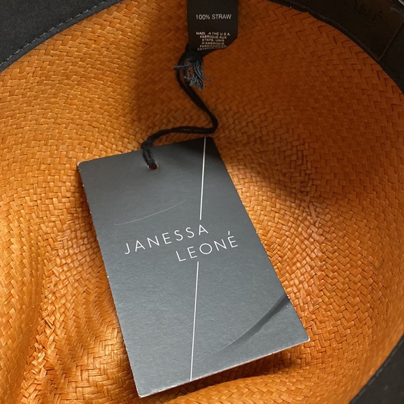 NWT Janessa Leone Panton Straw Hat - Picture 7 of 16